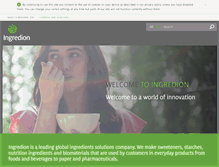 Tablet Screenshot of ingredion.com